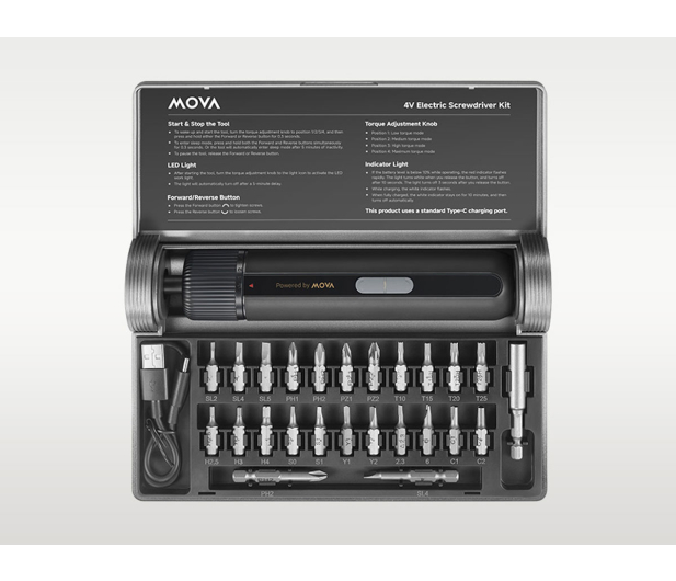 MOVA ZESTAW WKRĘTAKÓW 4V 8N-M MOVA MSD008 - 1524288 - zdjęcie 6